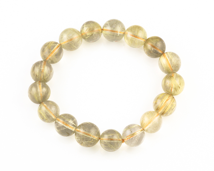 Rutile quartz bead bracelet - Click Image to Close