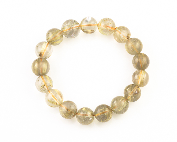 Rutile quartz bead bracelet - Click Image to Close