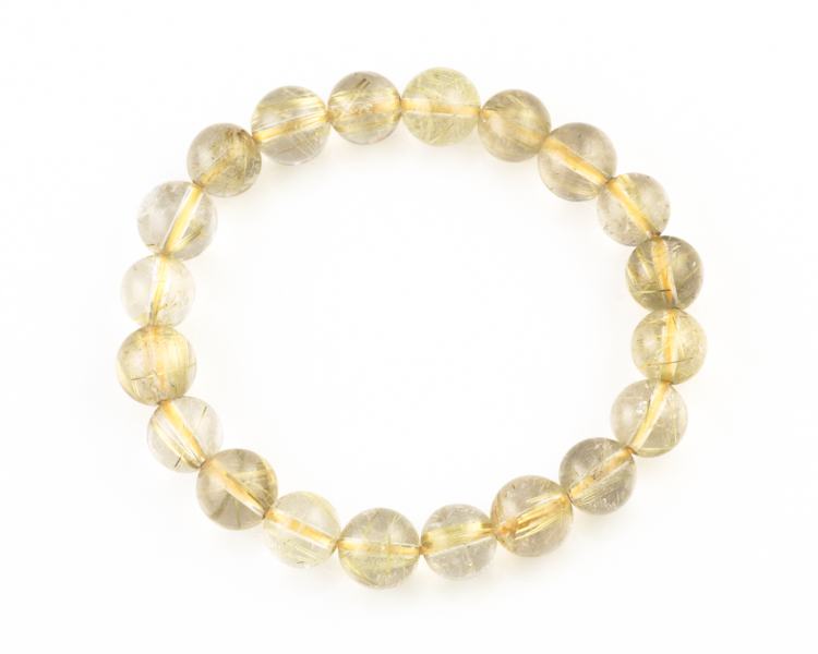 Rutile quartz bead bracelet - Click Image to Close