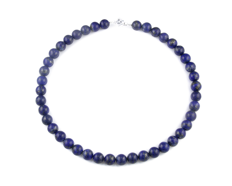Lapis lazuli bead necklace - Click Image to Close