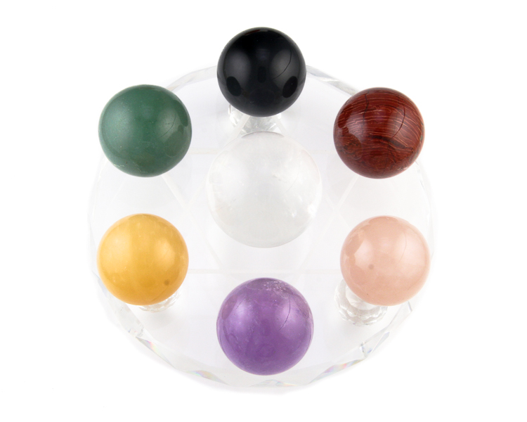 Mixed gem stones Feng Shui spheres - Click Image to Close