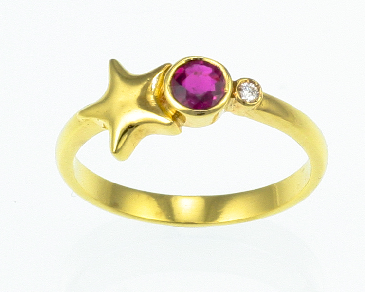 Ruby and diamond ring - Click Image to Close