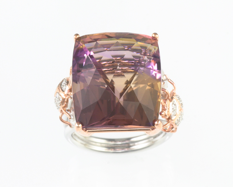 Ametrine and diamond ring - Click Image to Close