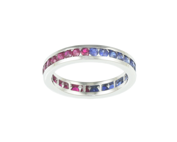 Ruby and blue sapphire ring - Click Image to Close