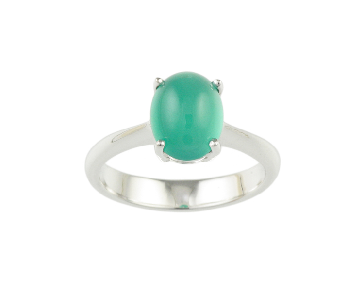 Chrysoprase ring - Click Image to Close