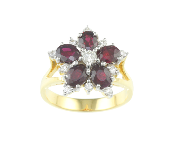 Ruby and diamond ring - Click Image to Close