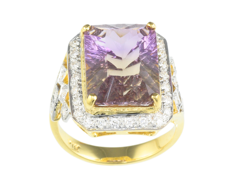 Ametrine and diamond ring - Click Image to Close