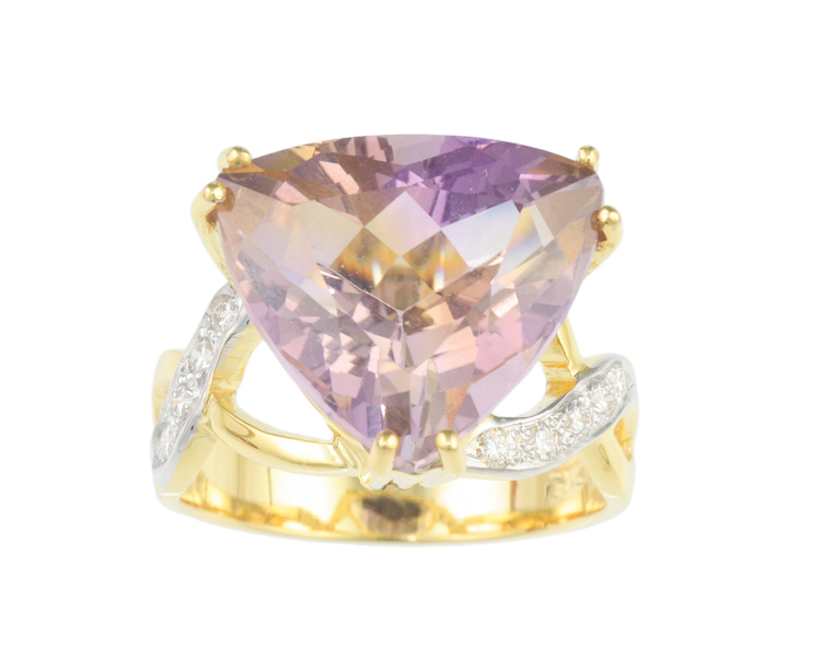 Ametrine and diamond ring - Click Image to Close