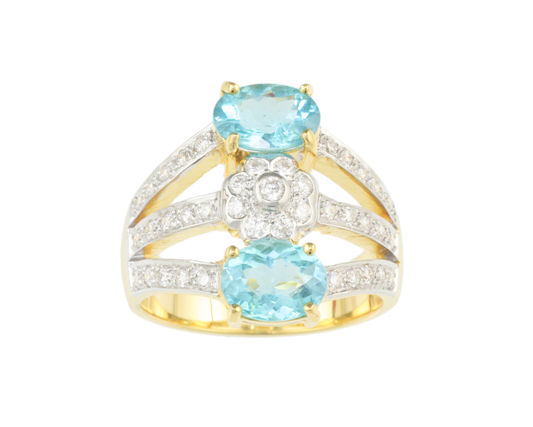 Apatite and diamond ring - Click Image to Close