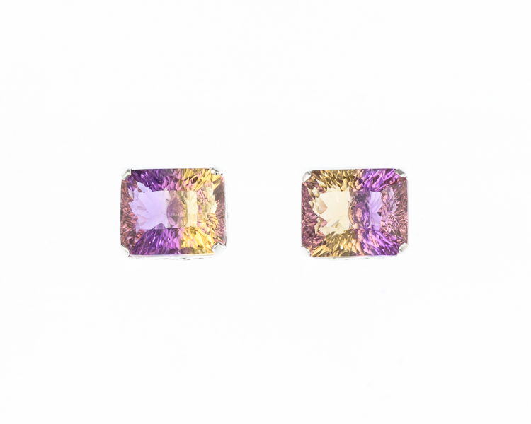 Ametrine earrings - Click Image to Close