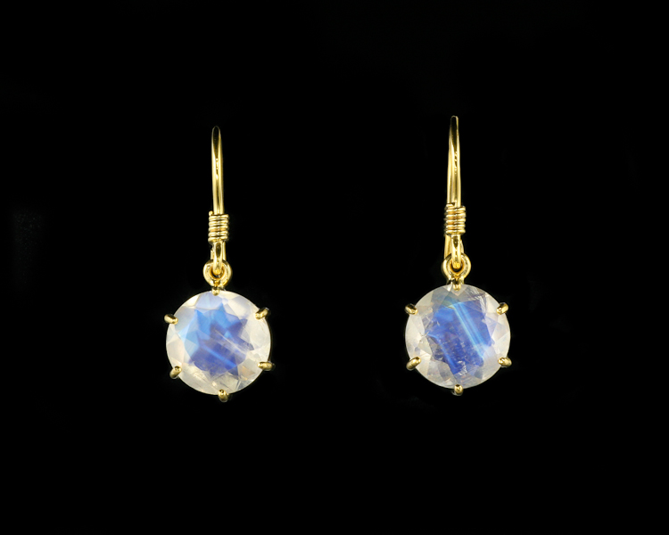 Moon stone earrings - Click Image to Close