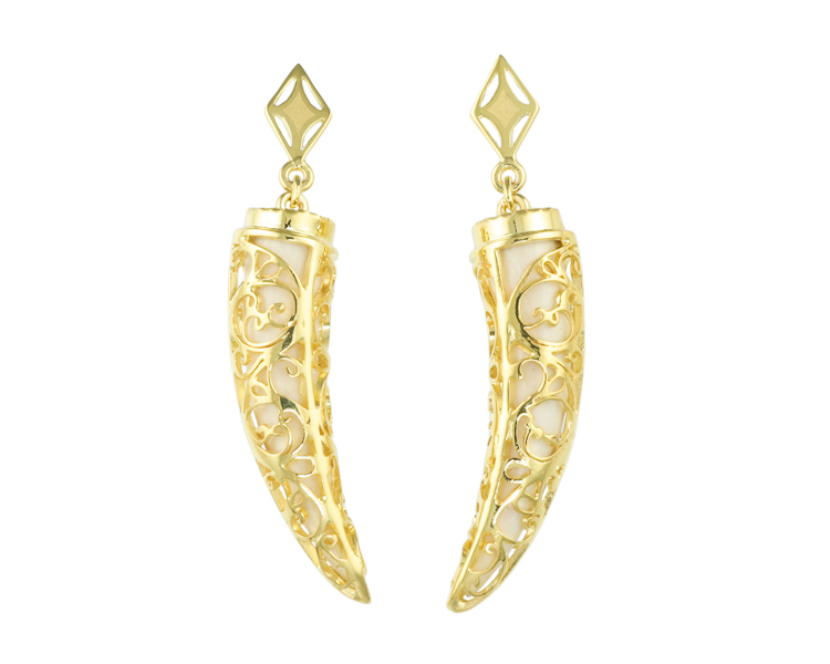 Ivory earrings - Click Image to Close