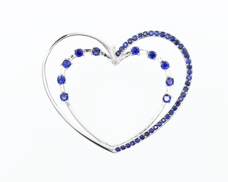 Blue sapphire pendant - Click Image to Close