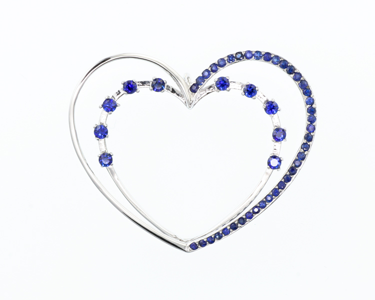 Blue sapphire pendant - Click Image to Close