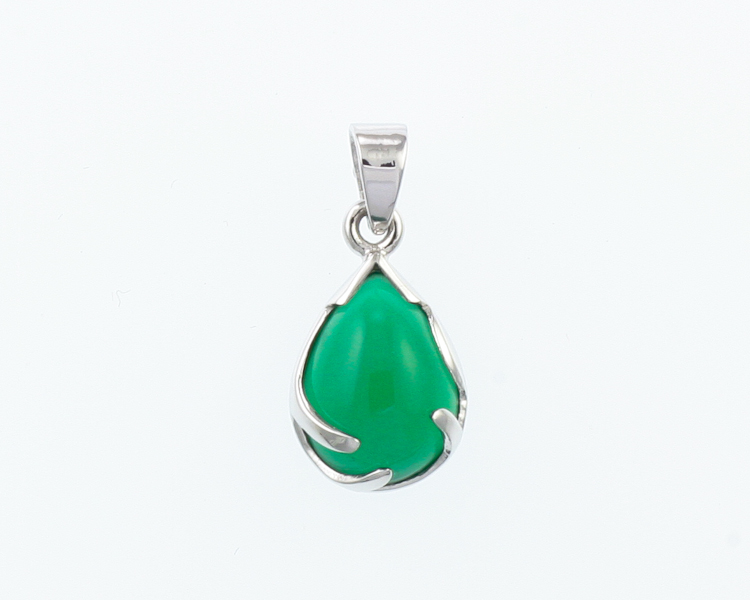 Chrysoprase pendant - Click Image to Close