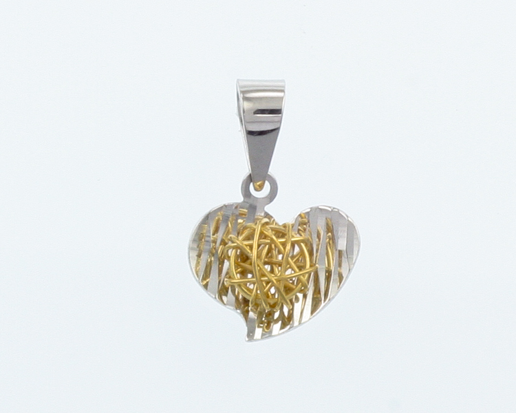 Two-tone gold pendant - Click Image to Close