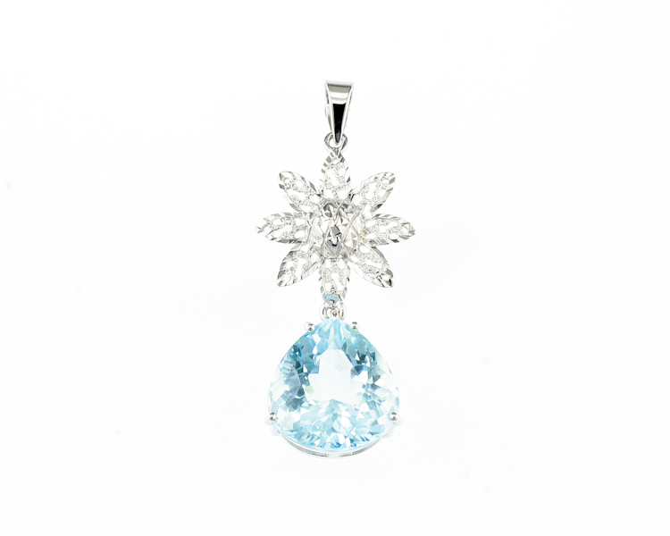 Aquamarine pendant - Click Image to Close
