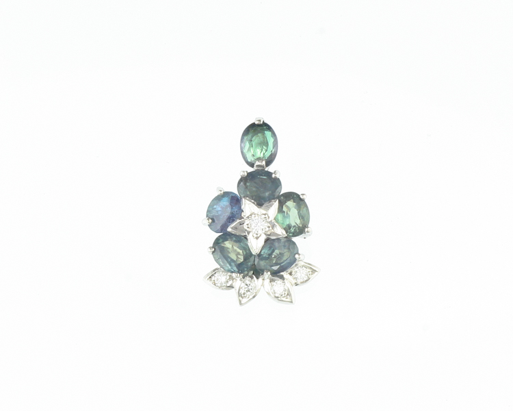 Alexandrite and diamond pendant - Click Image to Close