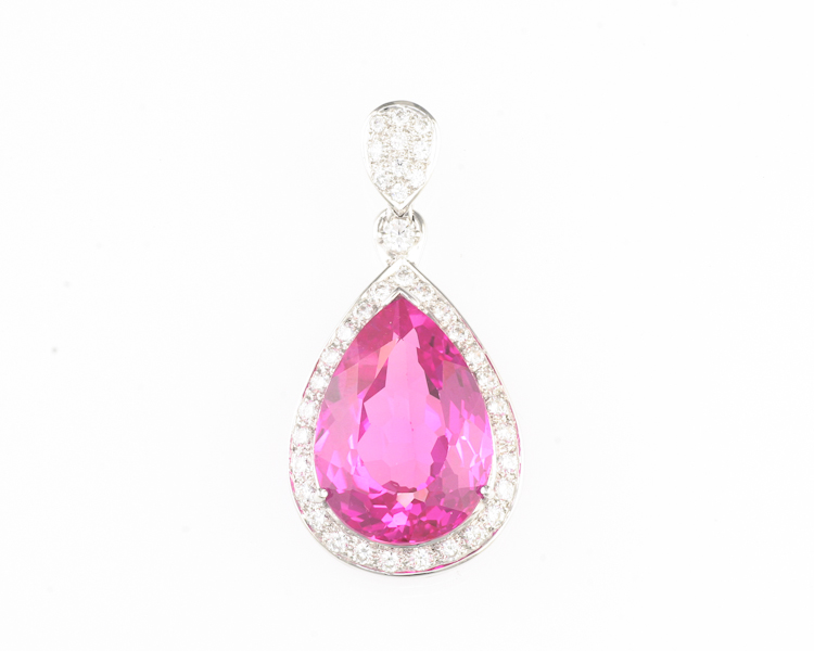 Crystal and cubic zirconia pendant - Click Image to Close