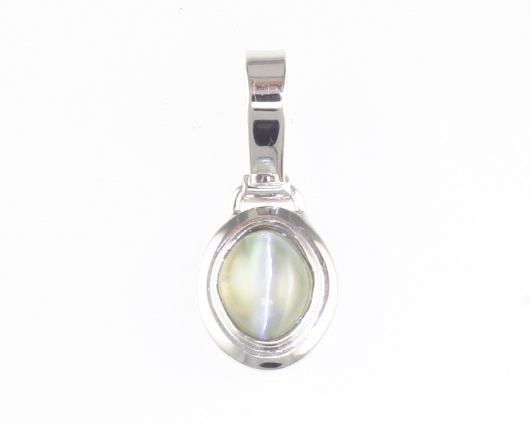 Chrysoberyl cat's eye pendant - Click Image to Close