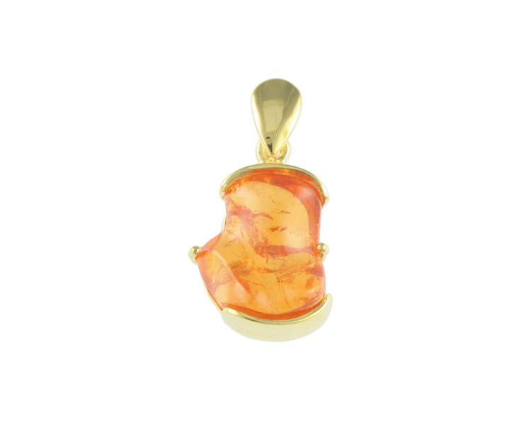 Mandarin spessartite garnet pendant - Click Image to Close