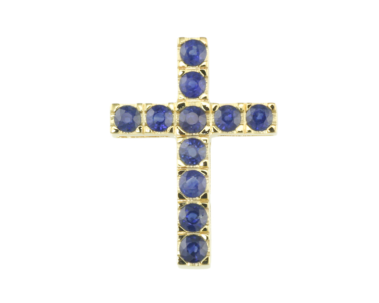 Blue sapphire pendant - Click Image to Close