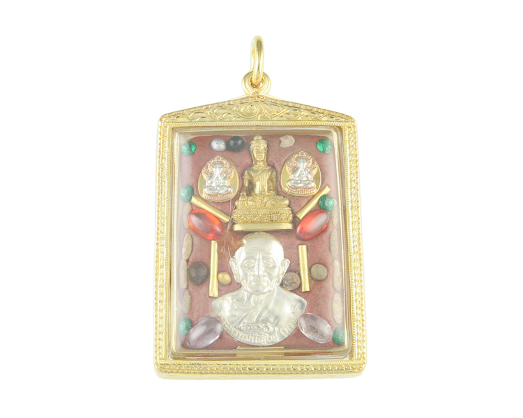 Buddha and ruby pendant - Click Image to Close
