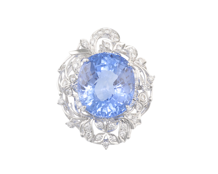 Mixed gem stones and diamond pendant - Click Image to Close