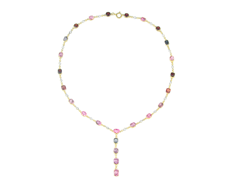 Spinel and diamond necklace - Click Image to Close