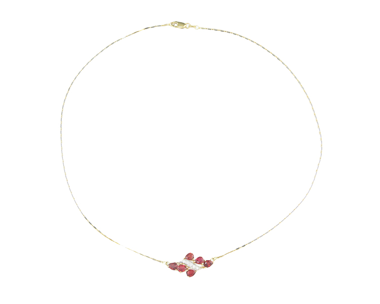 Ruby and diamond necklace - Click Image to Close