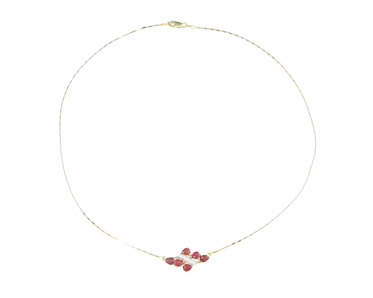 Ruby and diamond necklace - Click Image to Close