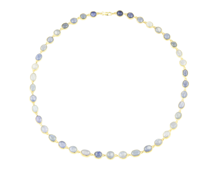 Blue star sapphire necklace - Click Image to Close