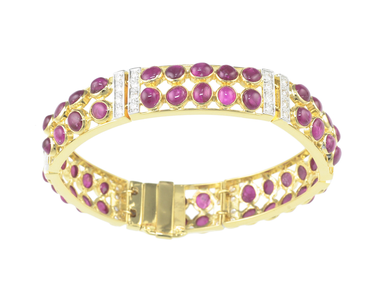 Ruby and diamond bracelet - Click Image to Close