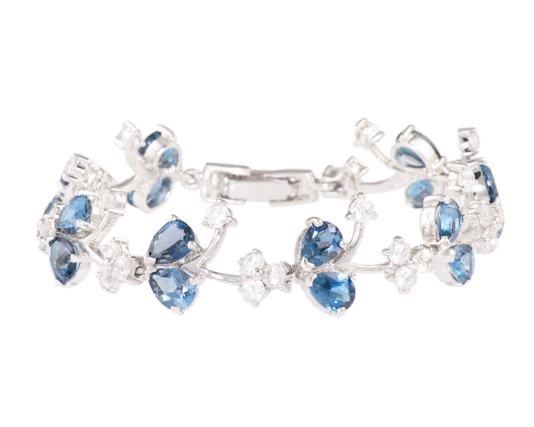 Topaz and zircon bracelet - Click Image to Close