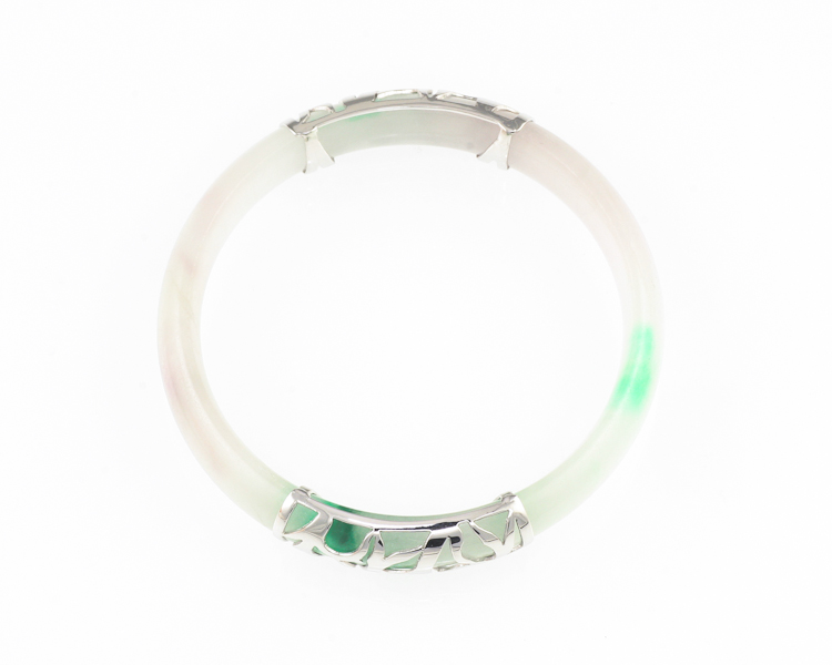 Jadeite (type-A) carving bangle - Click Image to Close