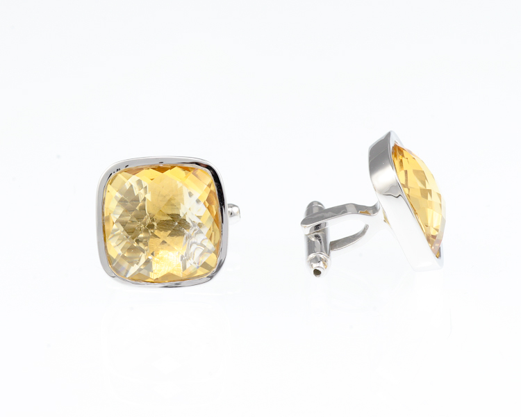 Citrine cuff links - Click Image to Close