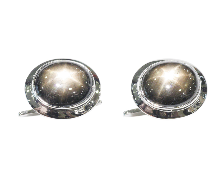 Star sapphire cuff links - Click Image to Close