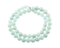 Jadeite (type-A) bead necklace