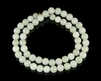 Jadeite (type-A) bead necklace