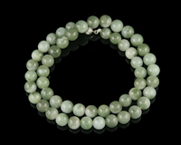 Jadeite (type-A) bead necklace