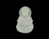 Jadeite (type-A) Guan Yin amulet