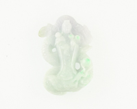 Jadeite (type-A) Guan Yin amulet