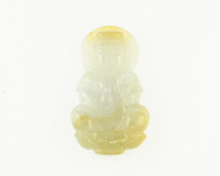 Jadeite (type-A) Guan Yin amulet