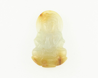 Jadeite (type-A) Guan Yin amulet