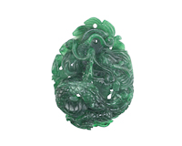 Jadeite (type-A) dragon amulet