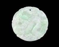 Jadeite (type-A) dragon amulet