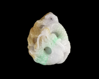 Jadeite (type-A) dragon amulet