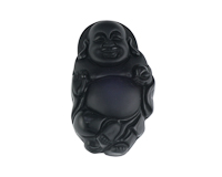 Obsidian Budai amulet