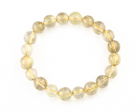 Rutile quartz bead bracelet