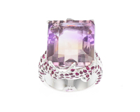 Ametrine and ruby ring